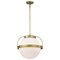 Nuvo Lakeshore 1-Light Large Pendant Natural Brass White Opal Glass 60/7785 - alternate 4